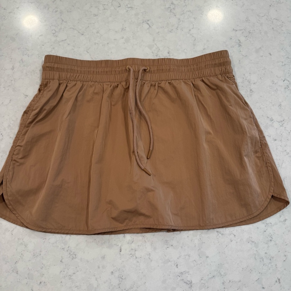 aerie Brown Drawstring Athletic Skort